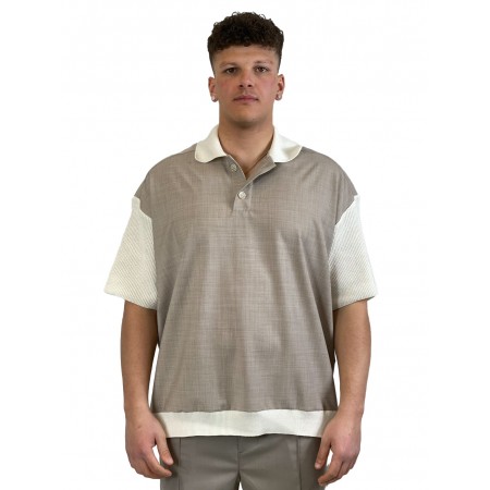 DARK LABEL POLO IN LANA DRKM852 BEIGE - abbigliamento - DARK LABEL