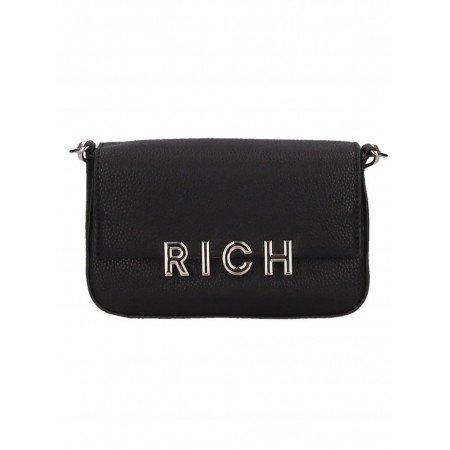 RICHMOND SHOULDER BAG BLACK/SILVER RWA24085BO - Borse - richmond