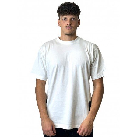 PRIME T-SHIRT AG7011 PANNA/NERO - Maglieria - PRIME