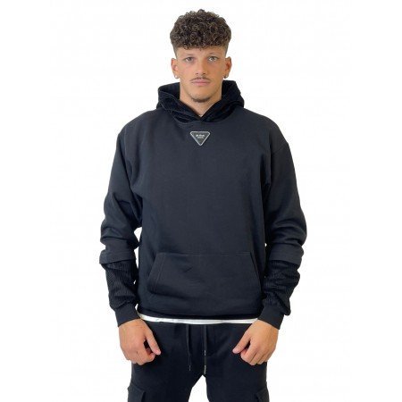 YES LONDON FELPA NERA XMF3925 - Felpe - YES LONDON