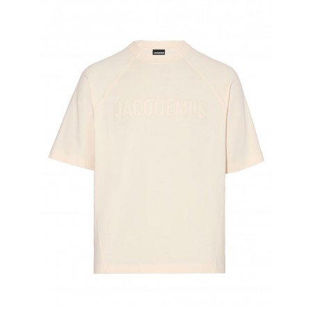 JACQUEMUS LE TSHIRT TYPO LIGHT BEIGE - Maglieria - JACQUEMUS