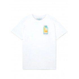 CASABLANCA L'ARC COLORE' WHITE T-SHIRT - Maglieria - CASABLANCA