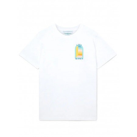 CASABLANCA L'ARC COLORE' WHITE T-SHIRT - Maglieria - CASABLANCA