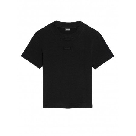 JACQUEMUS LE TSHIRT GROS GRAIN BLACK - Maglieria - JACQUEMUS