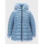 REFRIGIWEAR LONG MEAD FUR JACKET W98118 RA0035 DUSTY BLUE - GIUBBINO - REFRIGIWEAR