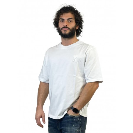 AMI PARIS T SHIRT UTS025 726 BIANCA - Maglieria - AMI PARIS