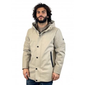 HESKIMO LONG PARKA RUBBER TOUCH IMBOTTITO HE9440016 BEIGE - GIUBBINO - heskimo