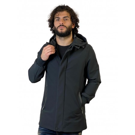 HESKIMO PARKA CAPPOTTO TECH BONDED NERO HE9440013 - Cappotti - HèSKIMO