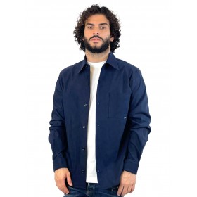 YES LONDON CAMICIA FRESCO LANA XCM7211 BLU - camicia - YES LONDON