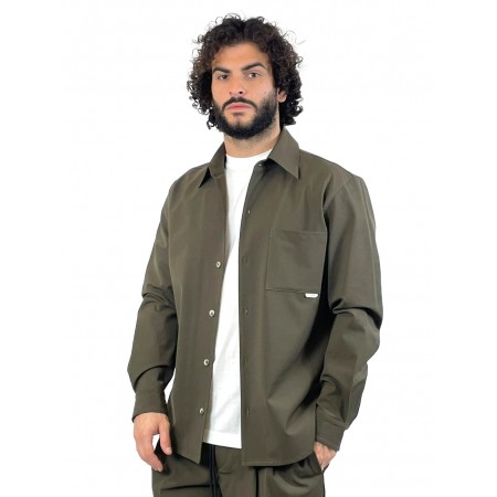 YES LONDON CAMICIA FRESCO LANA XCM7211 VERDE - camicia - YES LONDON