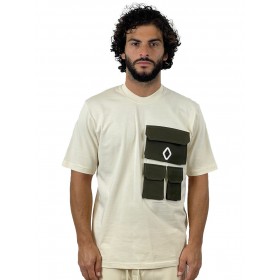 YES LONDON T-SHIRT BEIGE/VERDE XM4208 - Maglieria - YES LONDON