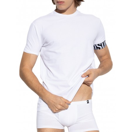 DSQUARED T-SHIRT D9M3S5980 BIANCO/NERO - Intimo - DSQUARED